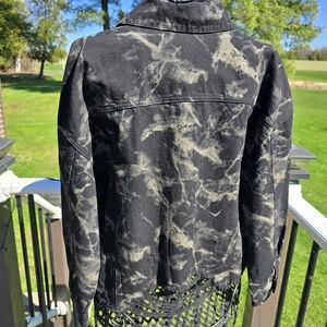 12th Tribe Black and Gray Distressed Jacket